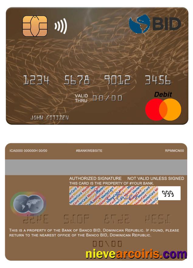 Dominican Republic Banco BID mastercard